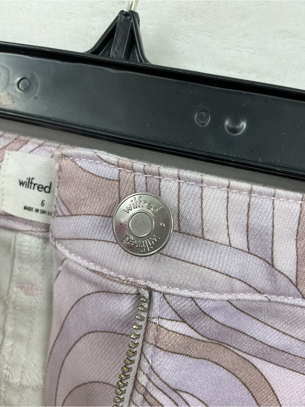 Wilfred Marble-Print Mini Skirt in White and Light purple 1079 - Picture 6 of 8